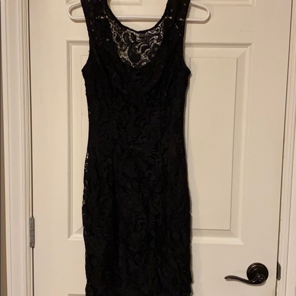 Lace black dress
